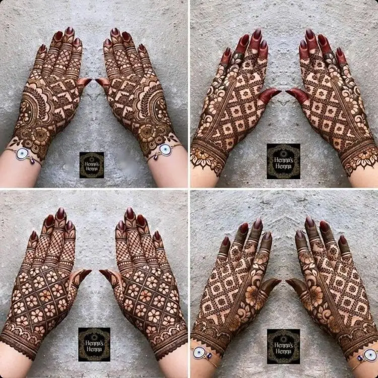 After marriage functions mehndi designs