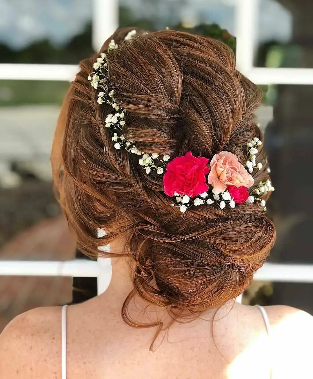 Flower style hairstyle