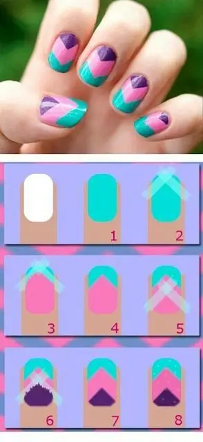 Nail Art Designs with Scotch Tape