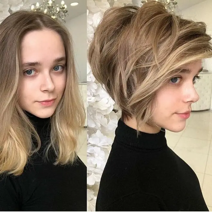 Laser Hair Cutting Style Girl